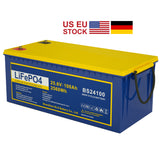 24V 100Ah LiFePO4 Batterie Akku 25.6V Deep-Cycle-Batterie mit 8S 25.6V 100Ah BMS Ersetzen Sie die meisten Backup-Power/Solar/RV/BOOT