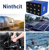 Ninthcit 3.2V 280AH 896Wh LiFePO4 Deep Cycle Batteriezellen mit Eisenphosphat, Klasse A Ersatz-Automobil-Lithium-Motorrad-Batterien mit QR-Code, perfekt für Boot, Marine, Golfwagen, Wohnmobil (4PCS)